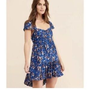 Free People Blue Floral Mini Dress